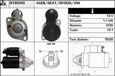 EDR 918040 - Motorino d'avviamento autozon.pro