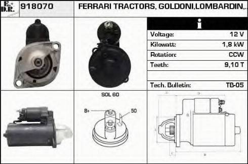 EDR 918070 - Motorino d'avviamento autozon.pro