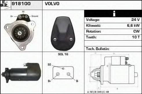 EDR 918100 - Motorino d'avviamento autozon.pro