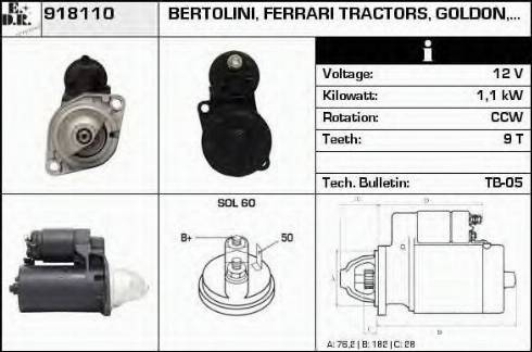 EDR 918110 - Motorino d'avviamento autozon.pro