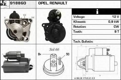 EDR 918860 - Motorino d'avviamento autozon.pro