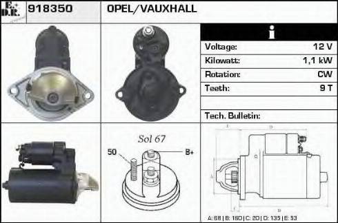 EDR 918350 - Motorino d'avviamento autozon.pro