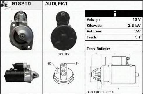 EDR 918250 - Motorino d'avviamento autozon.pro