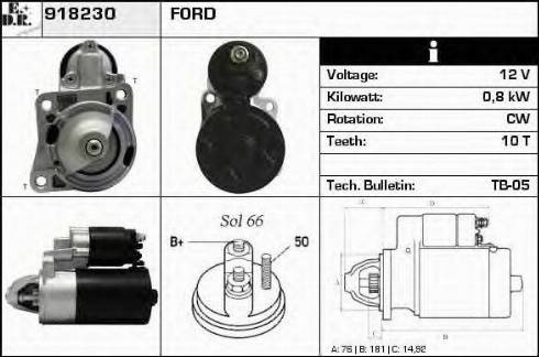 EDR 918230 - Motorino d'avviamento autozon.pro