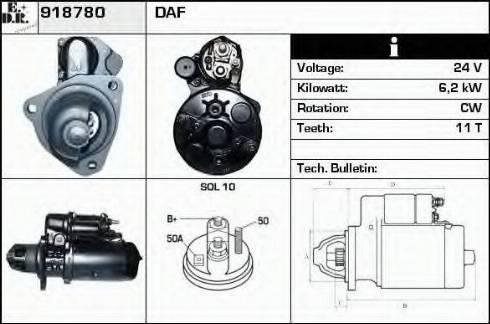 EDR 918780 - Motorino d'avviamento autozon.pro