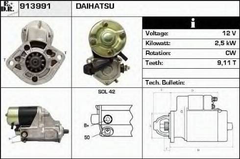 EDR 913991 - Motorino d'avviamento autozon.pro