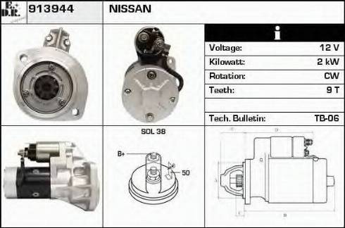 EDR 913944 - Motorino d'avviamento autozon.pro