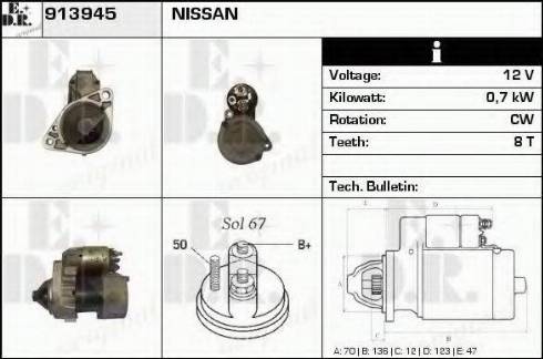 EDR 913945 - Motorino d'avviamento autozon.pro