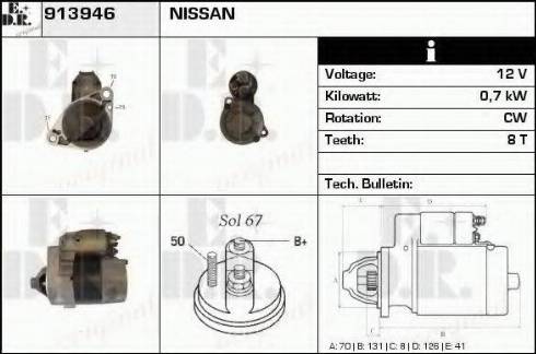 EDR 913946 - Motorino d'avviamento autozon.pro