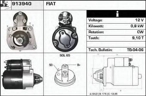 EDR 913940 - Motorino d'avviamento autozon.pro