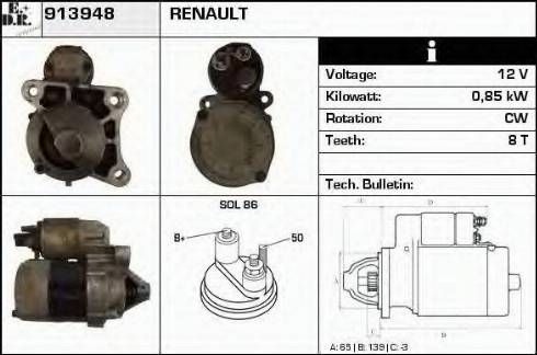 EDR 913948 - Motorino d'avviamento autozon.pro