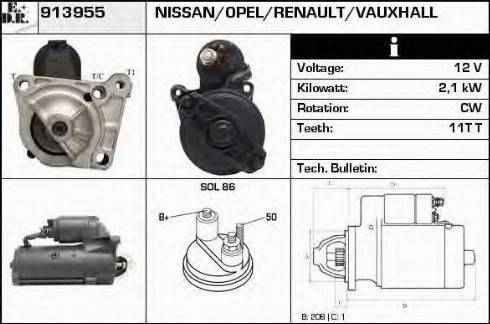 EDR 913955 - Motorino d'avviamento autozon.pro