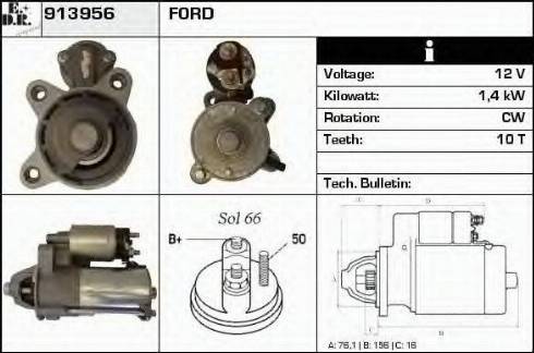 EDR 913956 - Motorino d'avviamento autozon.pro