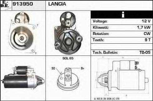 EDR 913950 - Motorino d'avviamento autozon.pro