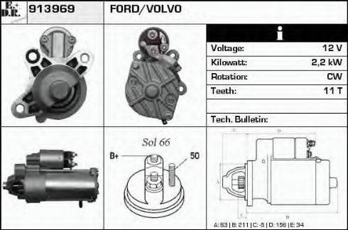 EDR 913969 - Motorino d'avviamento autozon.pro