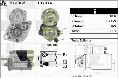 EDR 913965 - Motorino d'avviamento autozon.pro