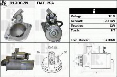 EDR 913967N - Motorino d'avviamento autozon.pro