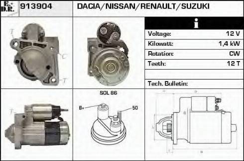 EDR 913904 - Motorino d'avviamento autozon.pro