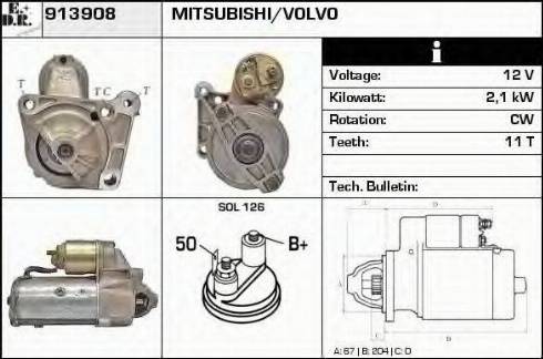 EDR 913908 - Motorino d'avviamento autozon.pro