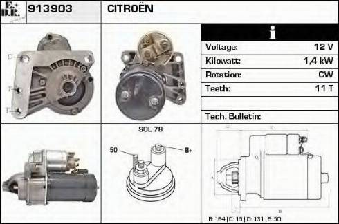 EDR 913903 - Motorino d'avviamento autozon.pro