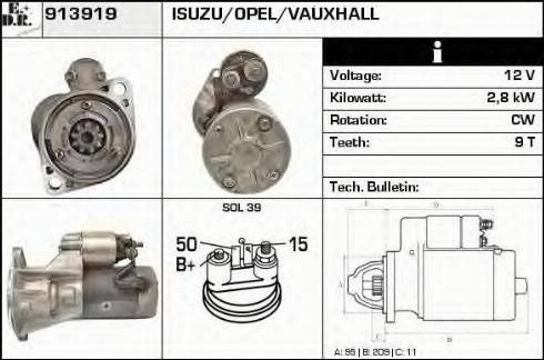 EDR 913919 - Motorino d'avviamento autozon.pro