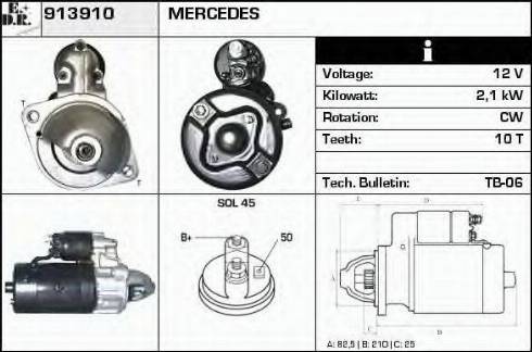 EDR 913910 - Motorino d'avviamento autozon.pro