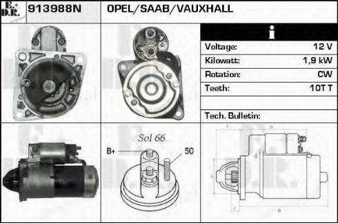 EDR 913988N - Motorino d'avviamento autozon.pro