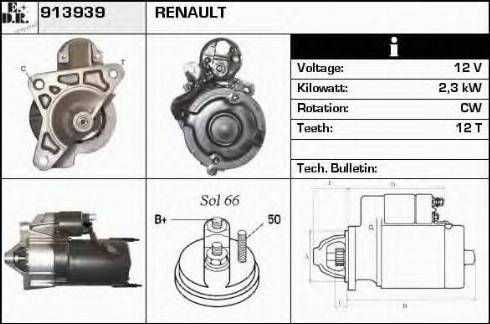 EDR 913939 - Motorino d'avviamento autozon.pro