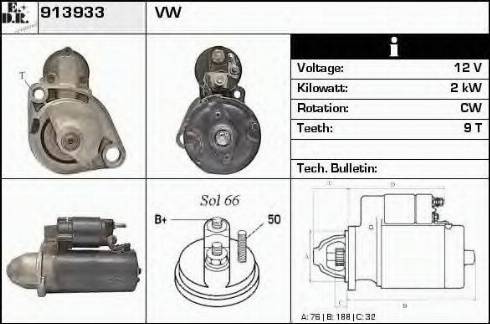 EDR 913933 - Motorino d'avviamento autozon.pro