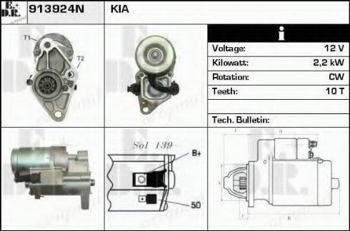 EDR 913924N - Motorino d'avviamento autozon.pro