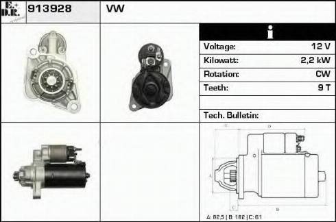 EDR 913928 - Motorino d'avviamento autozon.pro