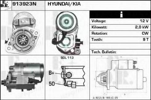 EDR 913923N - Motorino d'avviamento autozon.pro