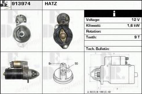 EDR 913974 - Motorino d'avviamento autozon.pro