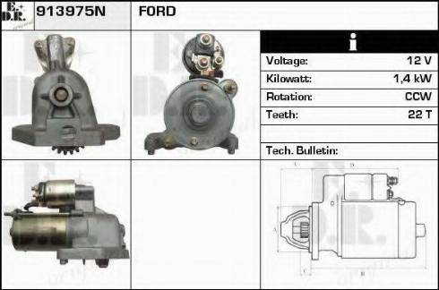 EDR 913975N - Motorino d'avviamento autozon.pro