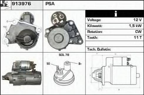 EDR 913976 - Motorino d'avviamento autozon.pro