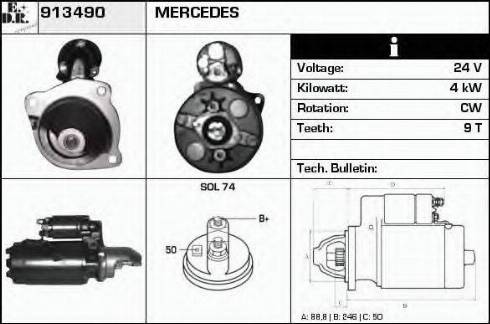 EDR 913490 - Motorino d'avviamento autozon.pro