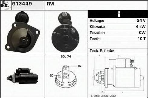 EDR 913449 - Motorino d'avviamento autozon.pro