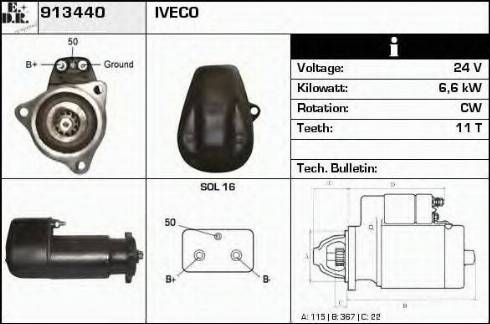 EDR 913440 - Motorino d'avviamento autozon.pro