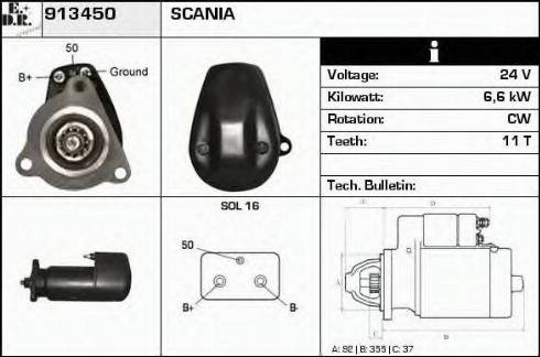 EDR 913450 - Motorino d'avviamento autozon.pro