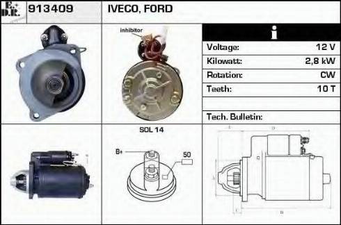 EDR 913409 - Motorino d'avviamento autozon.pro