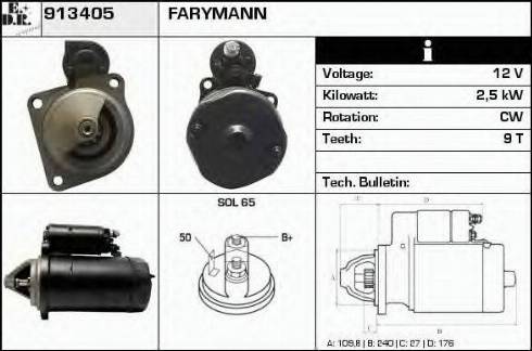 EDR 913405 - Motorino d'avviamento autozon.pro