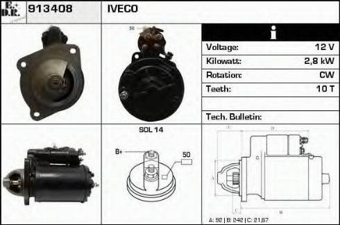 EDR 913408 - Motorino d'avviamento autozon.pro