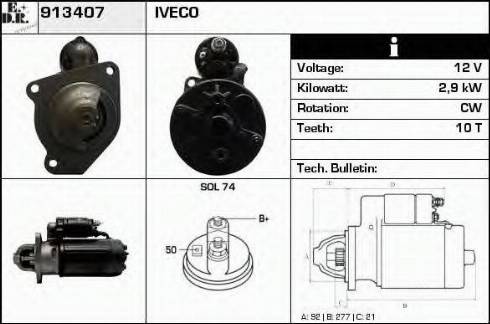 EDR 913407 - Motorino d'avviamento autozon.pro