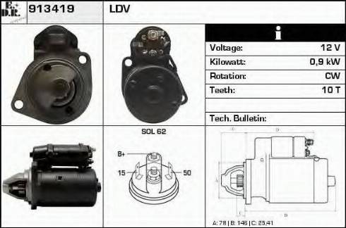 EDR 913419 - Motorino d'avviamento autozon.pro