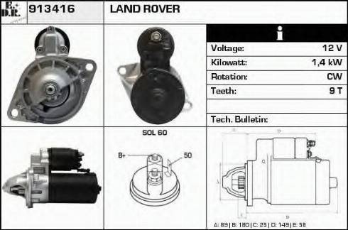 EDR 913416 - Motorino d'avviamento autozon.pro