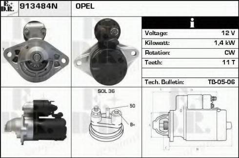 EDR 913484N - Motorino d'avviamento autozon.pro