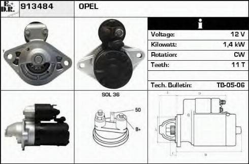 EDR 913484 - Motorino d'avviamento autozon.pro