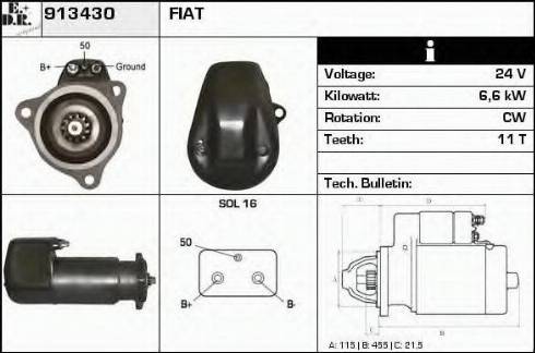 EDR 913430 - Motorino d'avviamento autozon.pro