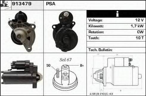 EDR 913479 - Motorino d'avviamento autozon.pro