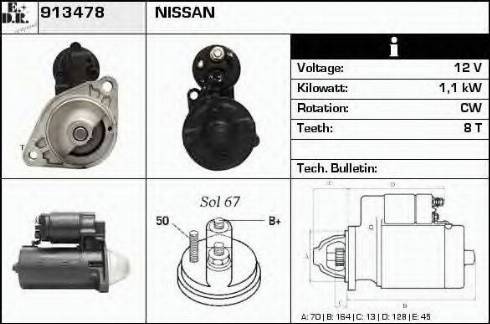 EDR 913478 - Motorino d'avviamento autozon.pro